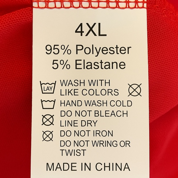 Red Lace Sheer Babydoll Lingerie 4XL - Picture 6 of 6